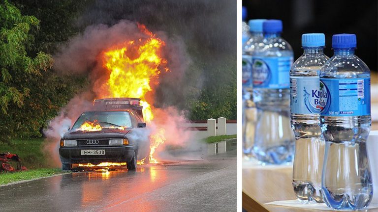 經常把水瓶留在車裡？小心車子被燒毀!!!