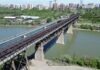 愛民頓 High Level Bridge 橋面與北沙斯卡其萬河景觀