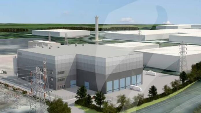 Varme Energy 擬建垃圾轉發電與碳捕集設施模擬圖。