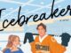 A book cover that's titled "Icebreaker: a novel" that also says "New York Times bestseller" and features a figure skater and a hockey player looking at each other.