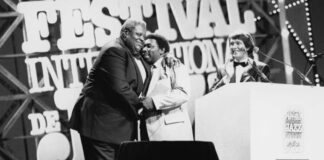 Oscar Peterson, Oliver Jones and Alain Simard on stage at Salle Wilfrid-Pelletier at Montreal Jazz Fest 1989