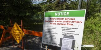 St. Albert 污水外洩後 Sturgeon River 受污染 AHS 籲避免接觸河水
