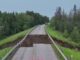 Strathcona County 道路被洪水沖毀的航拍畫面