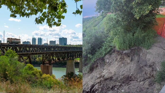 High Level Bridge 近 Ezio Faraone Park 斜坡受損情況