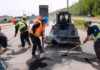 亞省 63 號公路維修相關路段畫面
