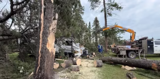 Clearwater County 龍捲風後現場災損