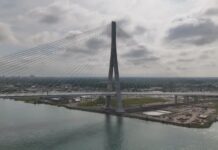 連接安省 Windsor 與美國 Detroit 的 Gordie Howe 國際大橋加拿大一側。