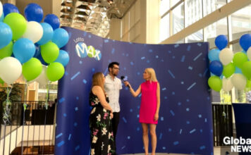 Global News 關於魁省夫婦贏得 Lotto Max 頭獎的報道截圖。