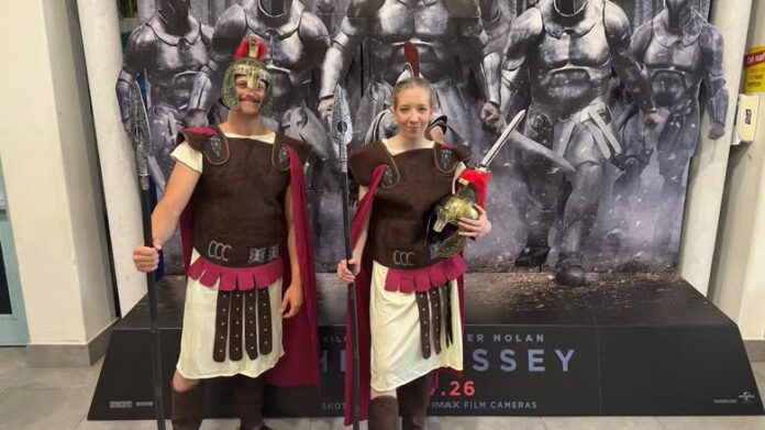 odys-featured Regina Saskatchewan Science Centre 的 Kramer IMAX Theatre 準備放映《The Odyssey》。