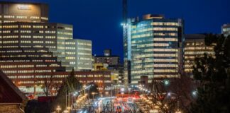 Gatineau 聯邦政府辦公大樓附近交通情況，配合聯邦公務員返辦公室安排報道。