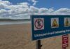 薩省 Danielson Provincial Park 附近的 Lake Diefenbaker 湖岸景色。