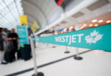 WestJet客機。
