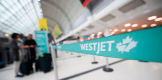 WestJet客機。