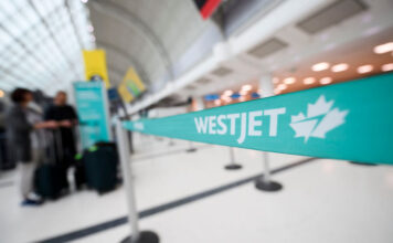 WestJet客機。