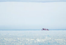 An icebreaker ship.