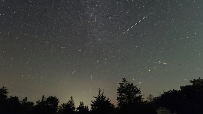 The sky at night with stars