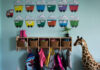 Children's backpacks and shoes are seen at a daycare franchise, in Langley, B.C., on May 29, 2018. The Association of Canadian Early Learning Programs says that several preschools in Alberta are on the verge of closing. THE CANADIAN PRESS/Darryl Dyck