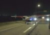 夜間一架 Cessna 172 在 Highway 21 南行線緊急降落，警方在場處理。