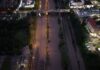 暴雨後 Don Valley Parkway 水浸情況
