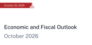國會預算官辦公室2026年10月經濟及財政展望報告封面。圖片來源：國會預算官辦公室（Parliamentary Budget Office）。