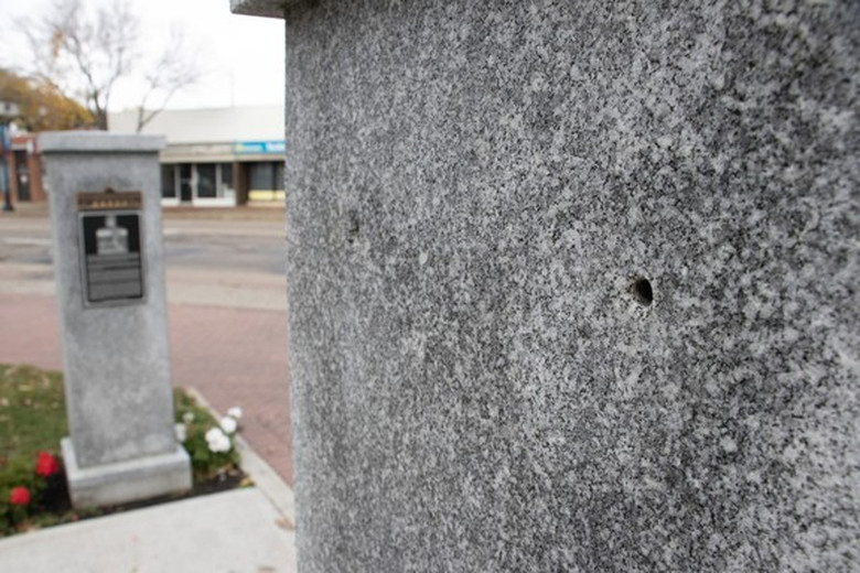 The Beverly Cenotaph has experienced some vandalism.