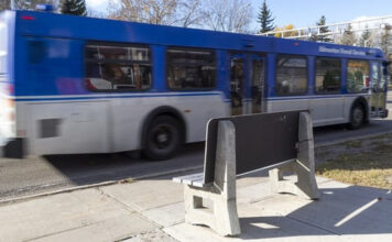 A bus station located on 97 Street from 120 Avenue on Wednesday, October 14, 2026 in Edmonton.