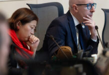 Mayor Andrew Knack takes part in a special City Council meeting on infill, in Edmonton Friday Oct. 16, 2026.