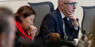 Mayor Andrew Knack takes part in a special City Council meeting on infill, in Edmonton Friday Oct. 16, 2026.